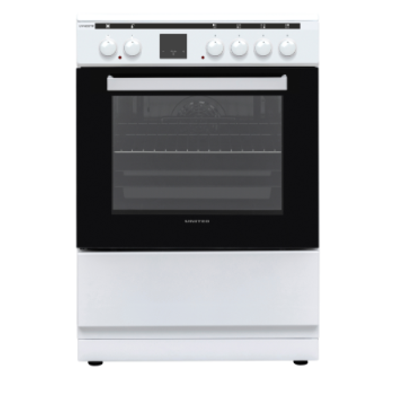 United UFV-68287TP Κουζίνα 69lt με Κεραμικές Εστίες Π60εκ. Λευκή