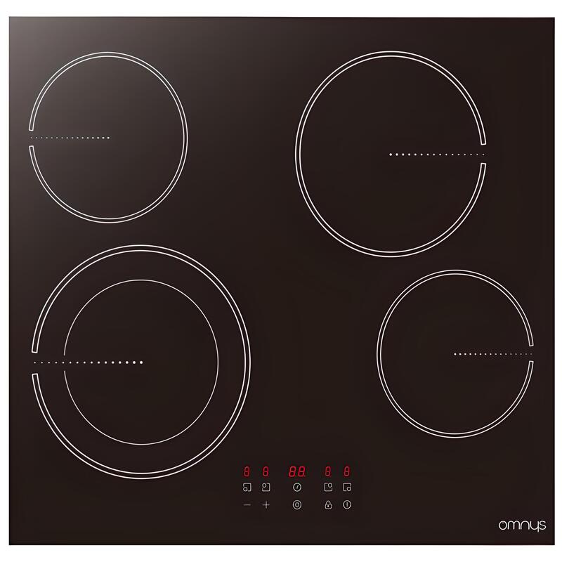 Omnys CH641TFB Κεραμική Εστία Αυτόνομη με Λειτουργία Κλειδώματος 59x52εκ.