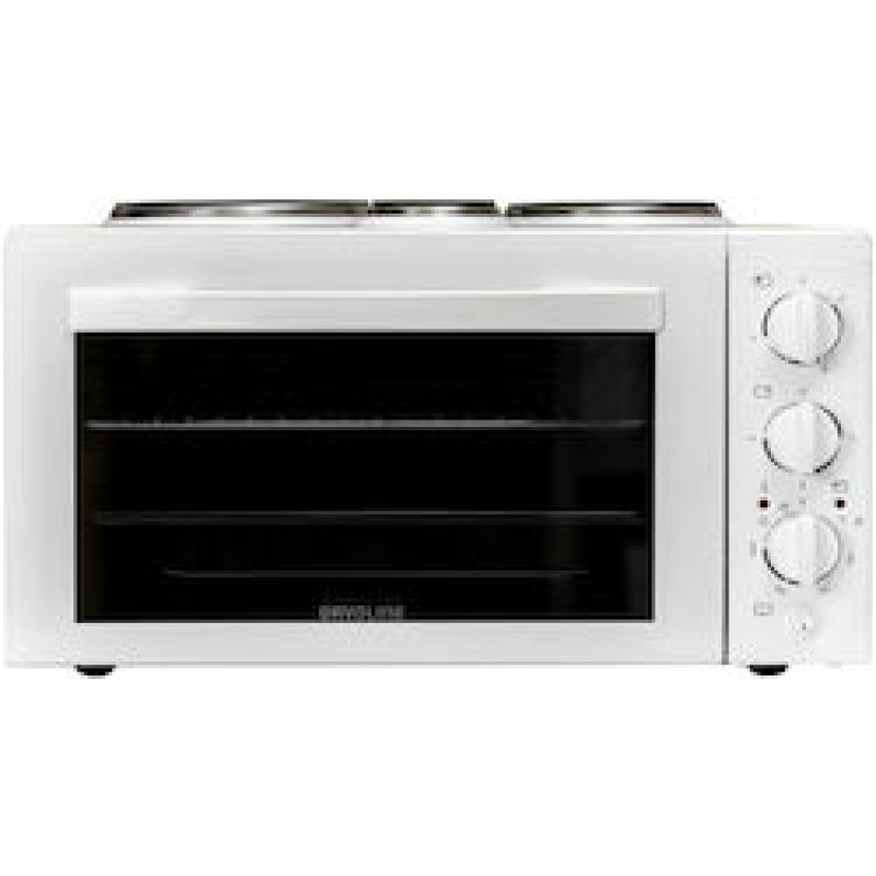 Davoline Star 4508 Ηλεκτρικό Φουρνάκι 38lt με 3 Εστίες White