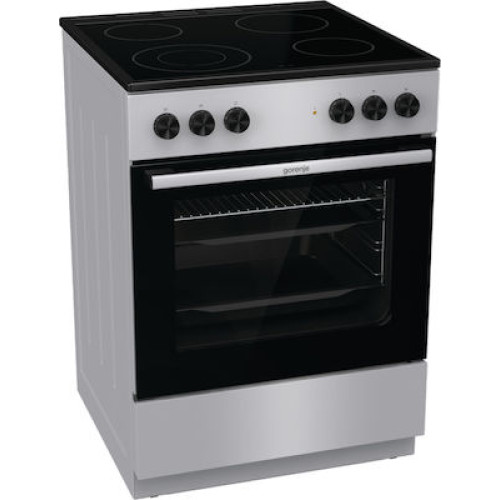 Gorenje GEC6A41SC Κουζίνα 71lt με Κεραμικές Εστίες Π60εκ. Inox (034063401). με 4ετή εγγύηση 