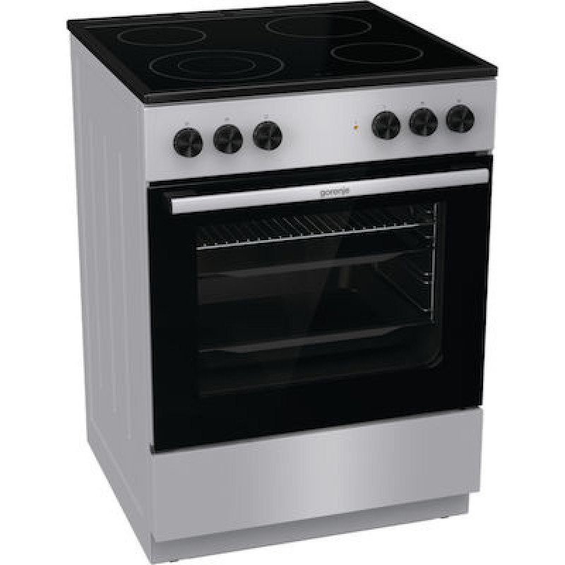 Gorenje GEC6A41SC Κουζίνα 71lt με Κεραμικές Εστίες Π60εκ. Inox (034063401). με 4ετή εγγύηση 