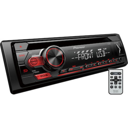 Pioneer DEH-S121UB Ηχοσύστημα Αυτοκινήτου Universal 1DIN (USB/AUX) με Αποσπώμενη Πρόσοψη