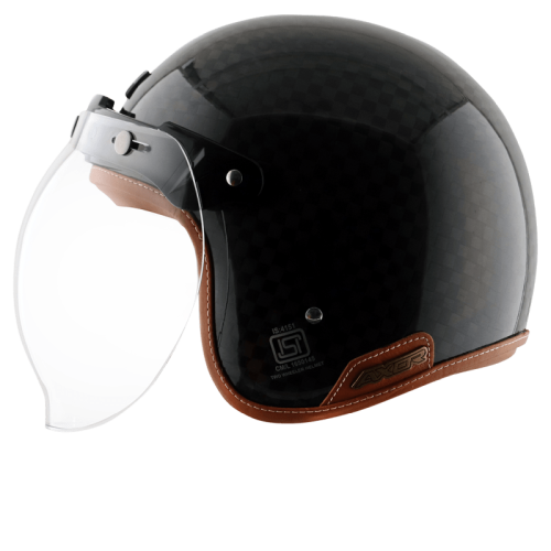 Axor Retro Jet SC Black Gloss Κράνος Μηχανής ECE 22.06 900gr SIZE LARGE Μαύρο