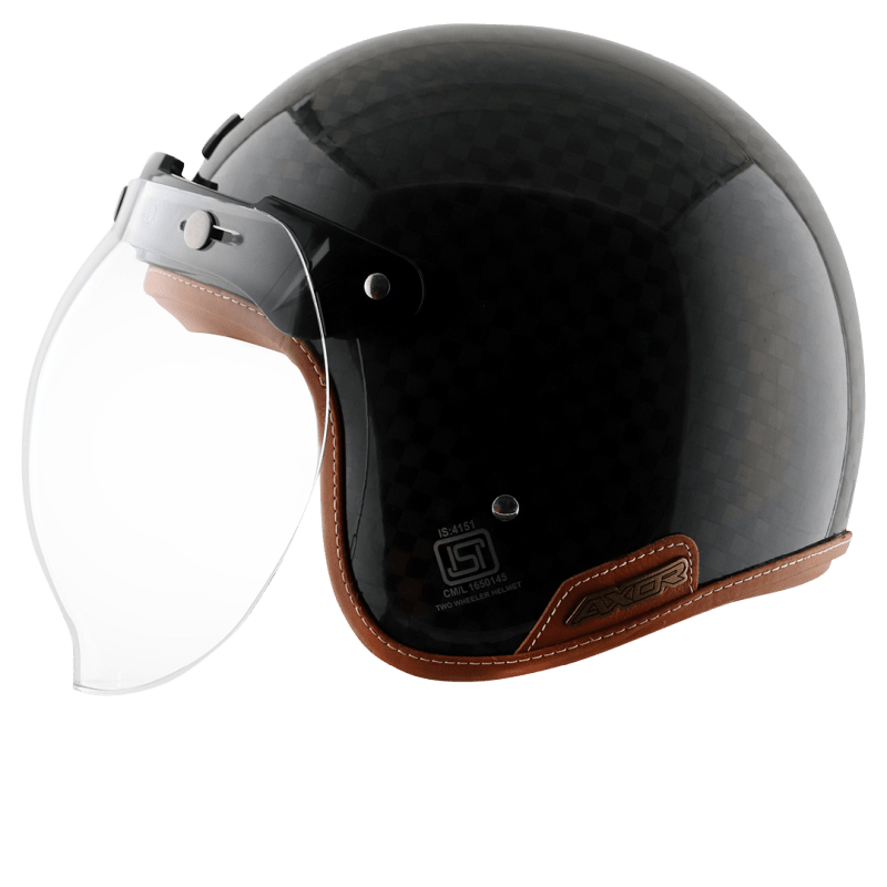 Axor Retro Jet SC Black Gloss Κράνος Μηχανής ECE 22.06 900gr SIZE LARGE Μαύρο