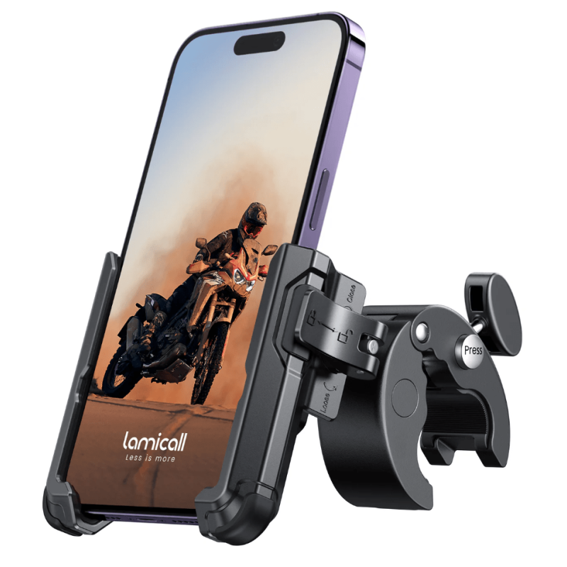 Lamicall BP09 Βάση Κινητού για Τιμόνι - Κατάλληλη για Χρήση με Κάμερα Μαύρη 
