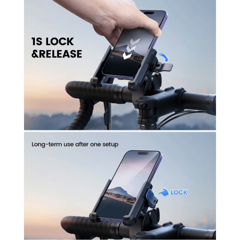 Lamicall BP09 Βάση Κινητού για Τιμόνι - Κατάλληλη για Χρήση με Κάμερα Μαύρη 