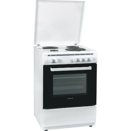 United UFC-60262T Κουζίνα 72lt με Εμαγιέ Εστίες Π60εκ. Λευκή