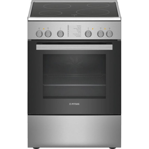 Pitsos, Ελεύθερη κουζίνα με ηλεκτρικές εστίες, Ανοξείδωτο, PHC009150.