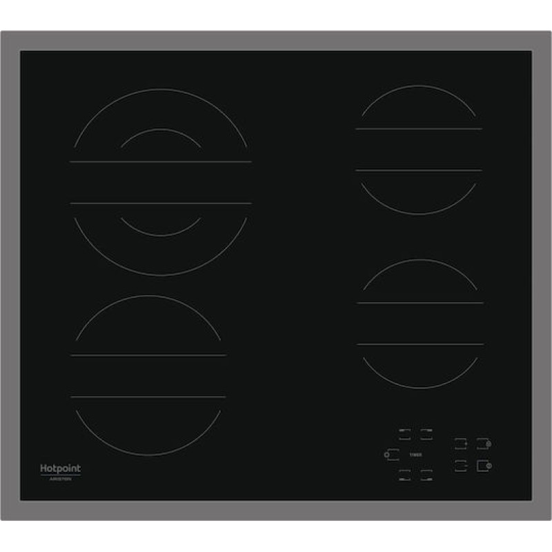 Hotpoint HR 642 X CM Κεραμική Εστία με Πλαίσιο Αυτόνομη με Λειτουργία Κλειδώματος 58x51εκ.