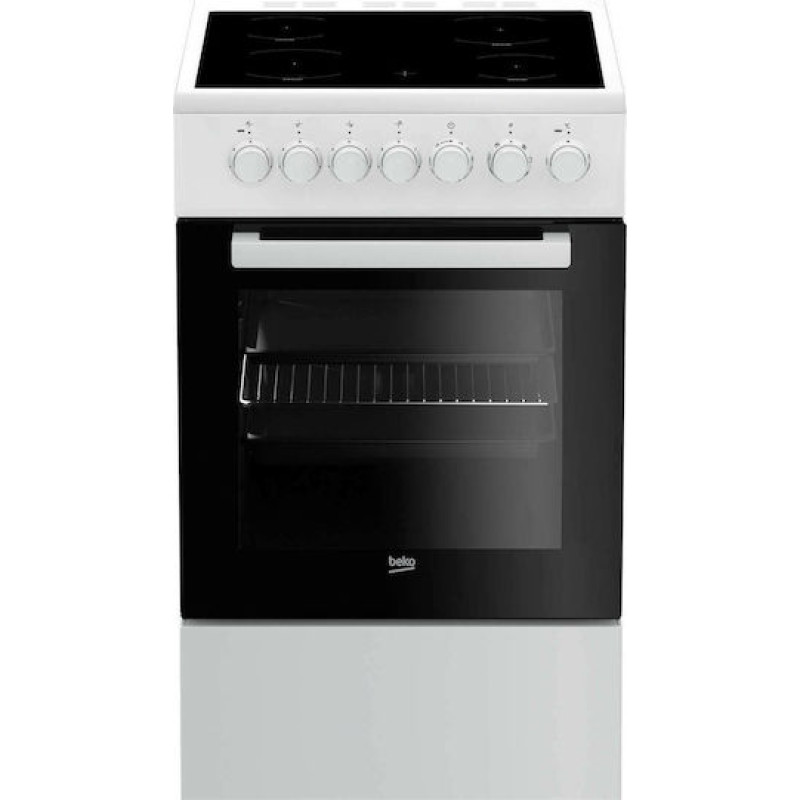 Beko FSM57100GW Κουζίνα 55lt με Κεραμικές Εστίες Π50εκ. Λευκή