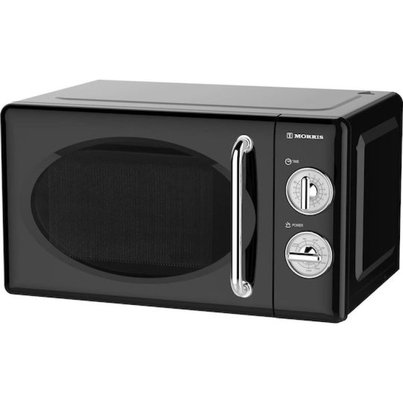 Morris MWRS-20703B Retro Φούρνος Μικροκυμάτων με Grill 20lt Μαύρος