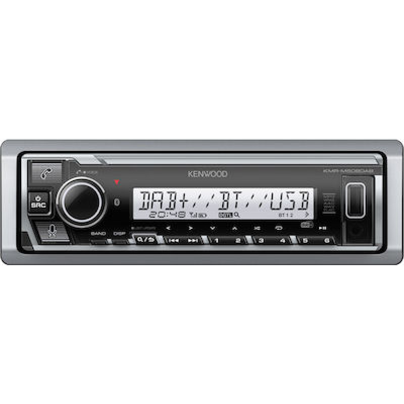 Kenwood KMRM508DAB Ηχοσύστημα Αυτοκινήτου Universal 1DIN (Bluetooth/USB/AUX) με Αποσπώμενη Πρόσοψη