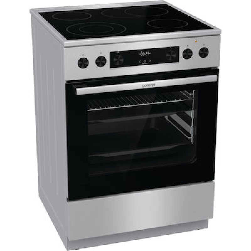 Gorenje GECS6C70XPA Κουζίνα 71lt με Κεραμικές Εστίες Π60εκ. Inox (034063601). με 4ετή εγγύηση 