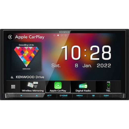 Kenwood DMX8021DABS Ηχοσύστημα Αυτοκινήτου (Bluetooth/USB/WiFi) με Οθόνη Αφής 7"