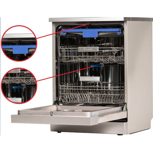 Morris FSI-60148 Ελεύθερο Πλυντήριο Πιάτων για 14 Σερβίτσια Dual Zone Π59.8xY84.5εκ. Inox