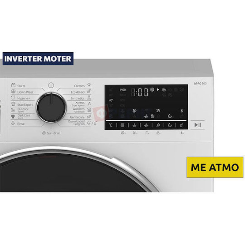 Beko B5WFU79418WB Πλυντήριο Ρούχων 9kg με Τεχνολογία Ατμού 1400 Στροφών 