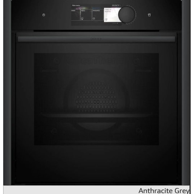 Neff NFS60E6A0 (B69FY5CY0+Z9060AY0 )Φούρνος άνω Πάγκου 71lt χωρίς Εστίες Π59.6εκ. Design Intensive Steam με Slide & Hide® και Flex Control ,Anthracite Grey
