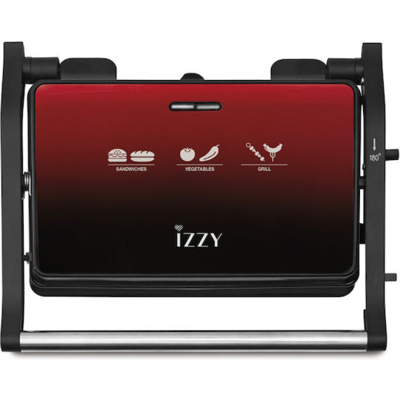 Izzy IZ-2022 Τοστιέρα Γκριλιέρα 1000W Κόκκινη