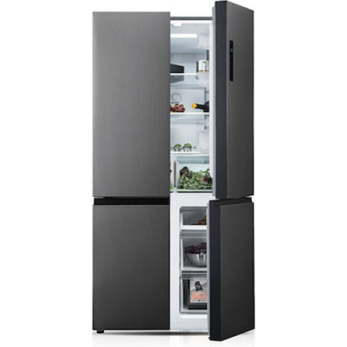 Davoline D4SS 608D IX Ψυγείο Ντουλάπα 600lt Full No Frost Υ190.5xΠ91xΒ69cm Inox