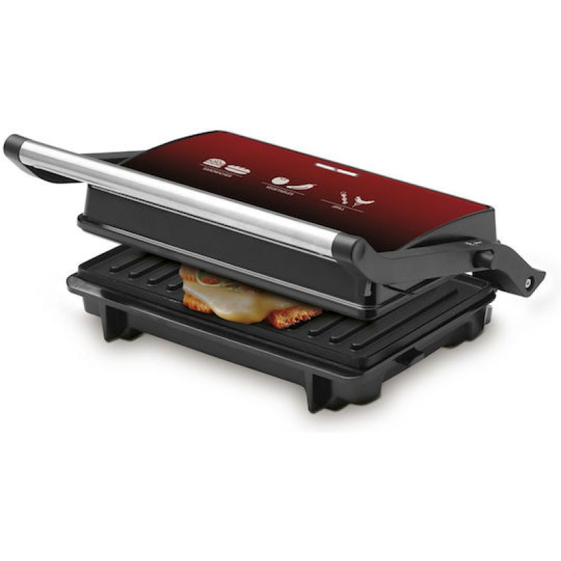 Izzy IZ-2022 Τοστιέρα Γκριλιέρα 1000W Κόκκινη