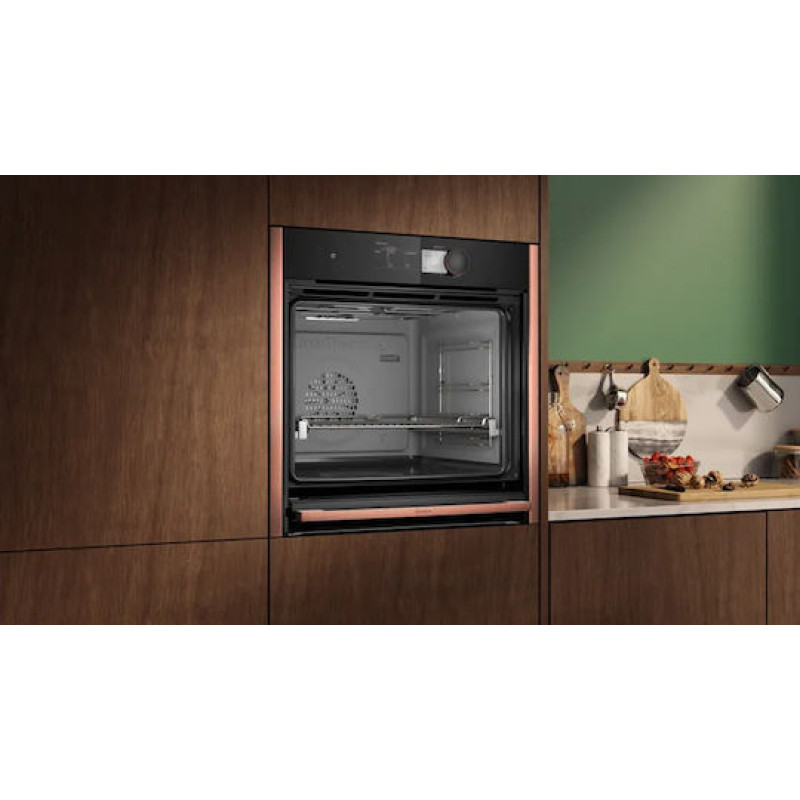 Neff NFS60E6A0 (B69FY5CY0+Z9060AY0 )Φούρνος άνω Πάγκου 71lt χωρίς Εστίες Π59.6εκ. Design Intensive Steam με Slide & Hide® και Flex Control ,Anthracite Grey