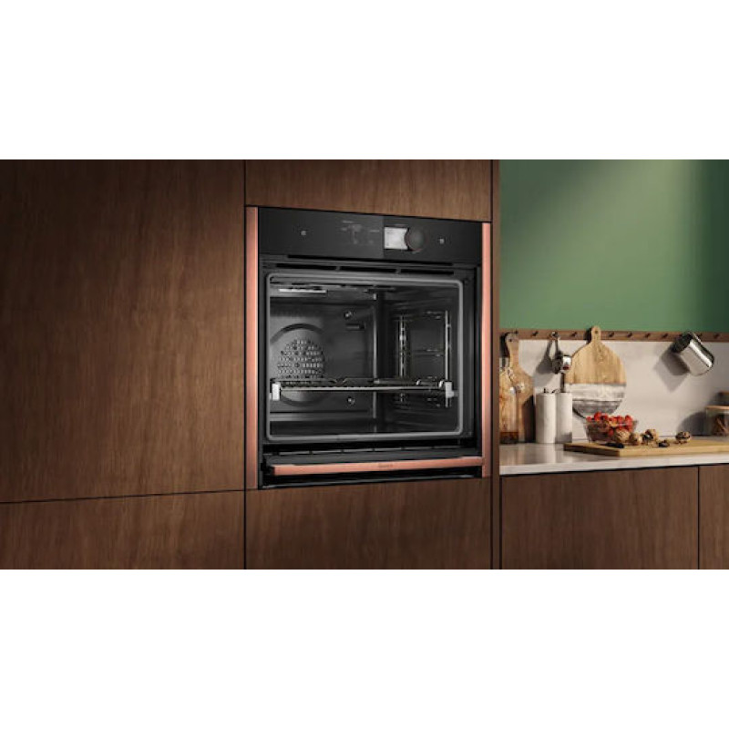 Neff  NVS60P6M0 (B69VY7MY0+Z9060MY0) Φούρνος άνω Πάγκου 71lt ,Π60εκ. Flex Design Vario Steam με Slide & Hide® και Flex Control Πυρολυτικός+ Easy Clean ,Metallic Silver + Δώρο το βαθύ ταψί Z12CM10A0
