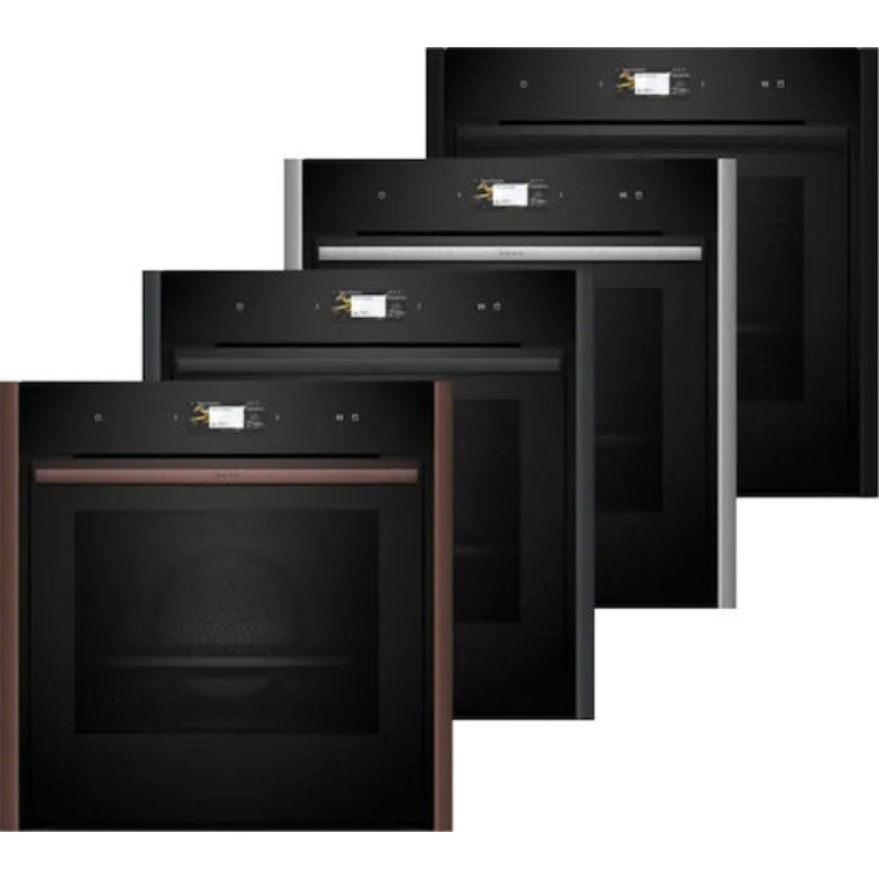 Neff NVS60E6A0 (B69VS3AY0+Z9060BY0) Φούρνος άνω Πάγκου 71lt Π60εκ. Flex Design με Slide & Hide και 4,1" TFT οθόνη με πλήκτρα αφής Brushed Bronze + Δώρο το βαθύ ταψί Z12CM10A0