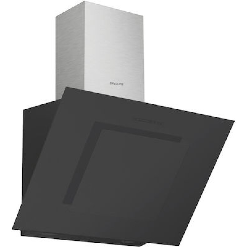 Davoline Feel Glass 60 Απορροφητήρας Καμινάδα-Τζάκι 60cm Μαύρος