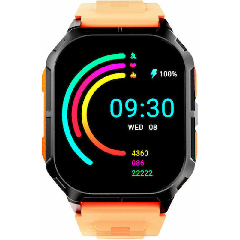 HiFuture FutureFit Ultra 3 Smartwatch με Παλμογράφο (Πορτοκαλί)