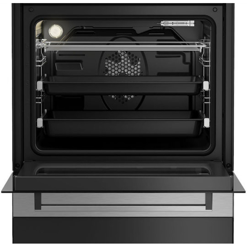 Beko FSM 67320 DXT Κεραμική Κουζίνα 60cm 72lt 4 Εστίες Inox Α