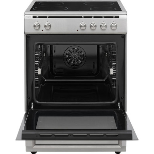 United UFV-68279T Κουζίνα 69lt με Κεραμικές Εστίες Π60cm Inox