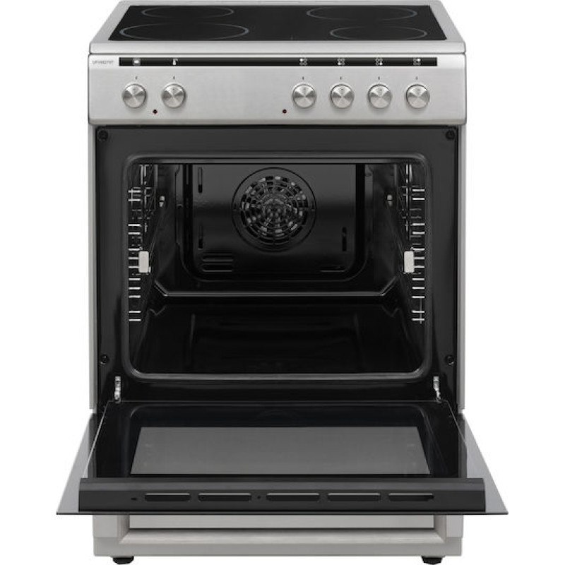 United UFV-68279T Κουζίνα 69lt με Κεραμικές Εστίες Π60cm Inox