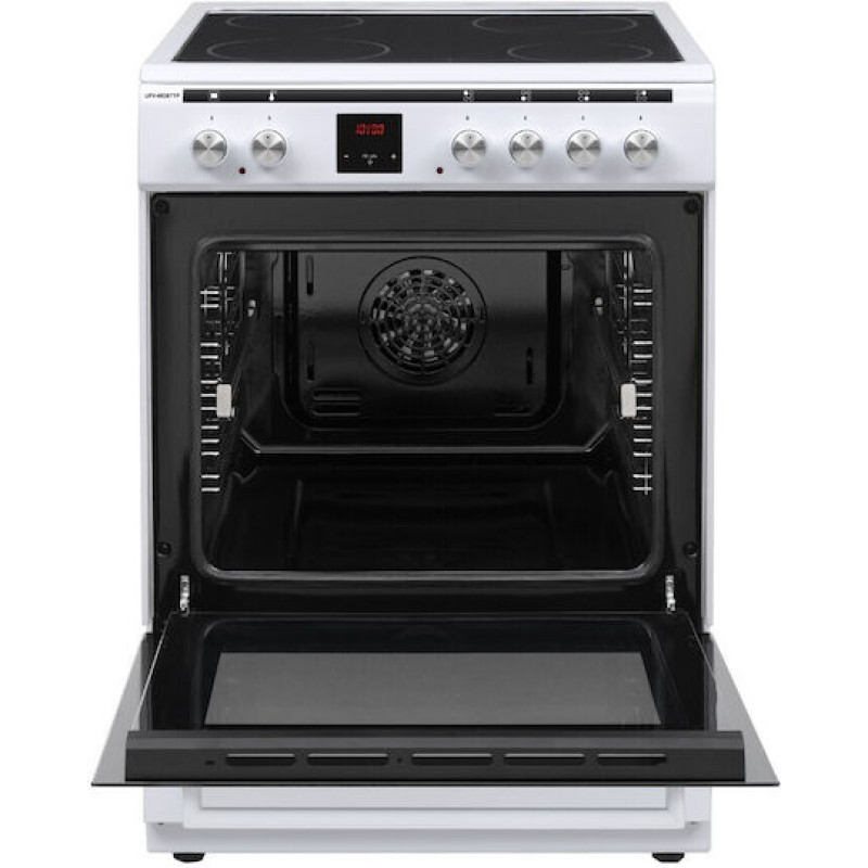 United UFV-68287TP Κουζίνα 69lt με Κεραμικές Εστίες Π60εκ. Λευκή