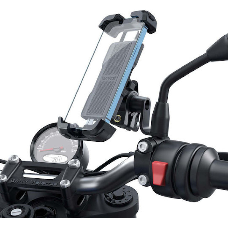 Lamicall BP08 Βάση Κινητού Μοτοσυκλέτας με Ρυθμιζόμενο Βραχίονα για τον Καθρέπτη