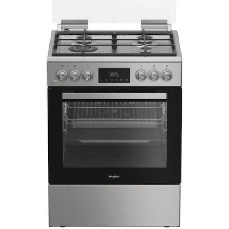 Whirlpool W6G8LCSWX Κουζίνα 72lt με Εστίες Φυσικού Αερίου Π60εκ. Inox