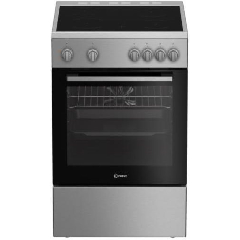 Indesit I6V8KMX Κουζίνα 66lt με Κεραμικές Εστίες Π60εκ. Inox