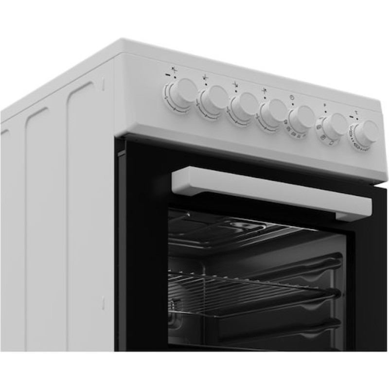 Beko FSM57100GW Κουζίνα 55lt με Κεραμικές Εστίες Π50εκ. Λευκή