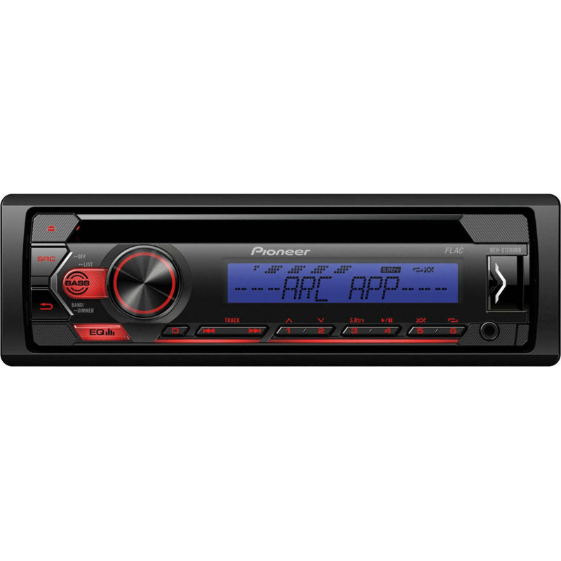 Pioneer DEH-S120UBB  Ηχοσύστημα Αυτοκινήτου 1DIN (USB/AUX/CD) με Αποσπώμενη Πρόσοψη