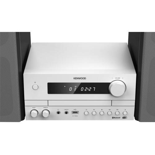 Kenwood Ηχοσύστημα 2.0 M-822DAB 100W με CD / Digital Media Player και Bluetooth Λευκό