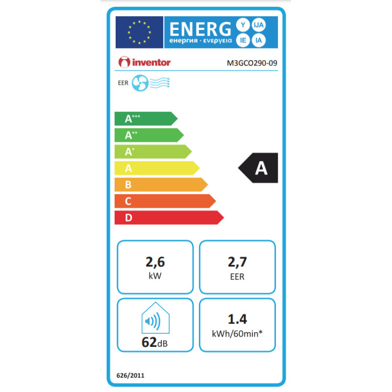  Inventor Magic M3GCO290-09 9000Btu Φορητό Κλιματιστικό Ψύξης