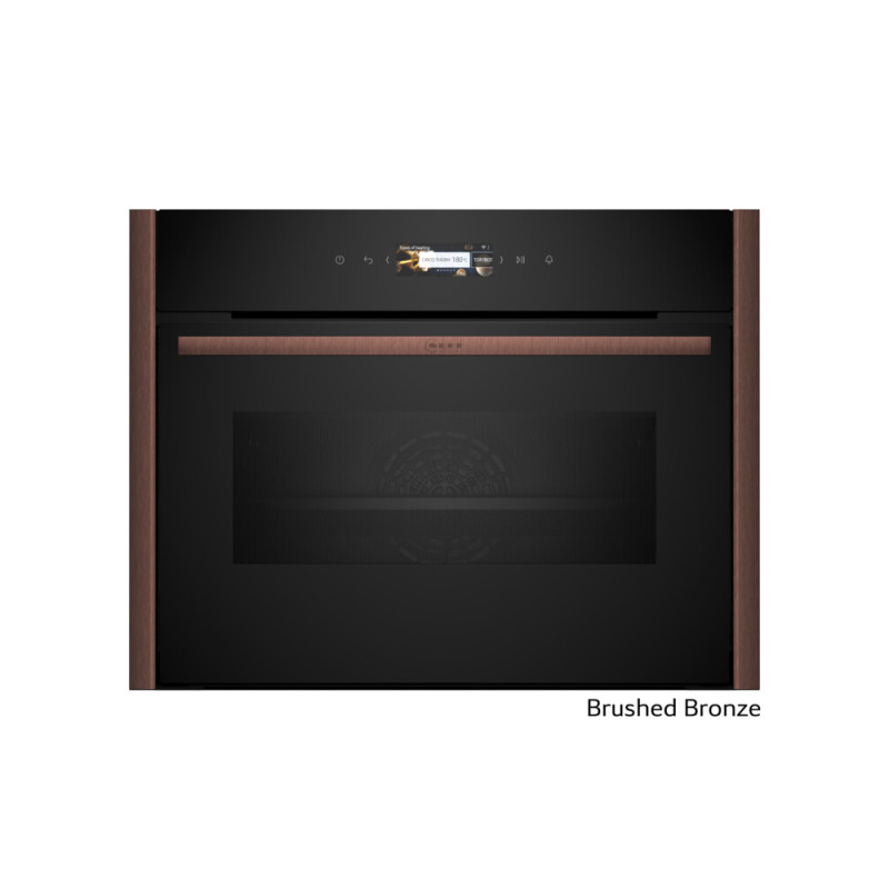 Neff NMW45E2B0(C29MR21Y0+ Z9045BY0) Εντοιχιζόμενος Φούρνος Μικροκυμάτων με  Home Connect  και  Grill 45lt Brushed Bronze