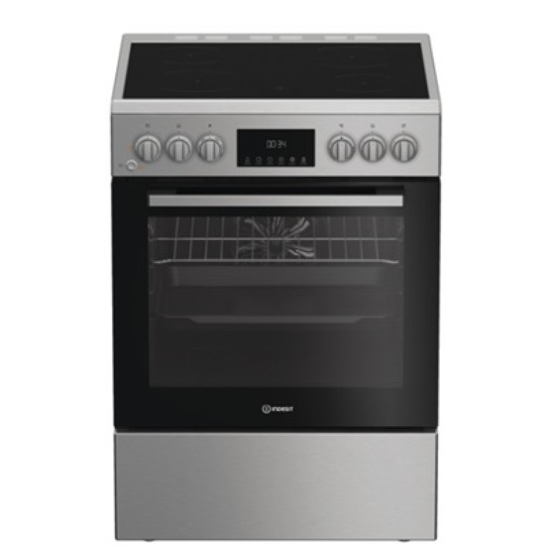 Indesit I6V8LMX Κουζίνα 66lt με Κεραμικές Εστίες Π60εκ. Inox