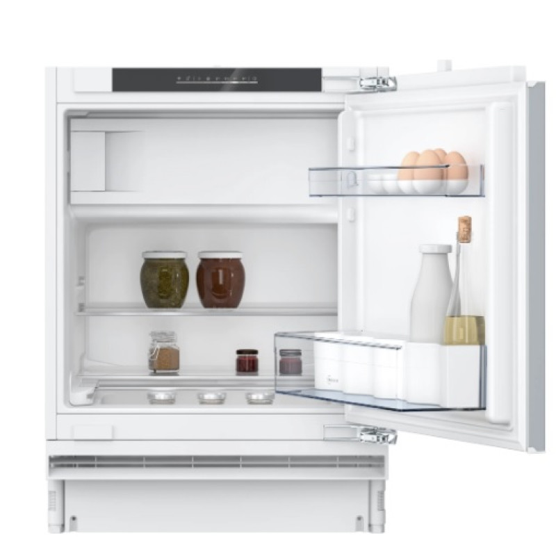 NEFF KU2222FD0 υποτοιχιζόμενο μονόπορτο ψυγείο, N 50 με εσωτερική κατάψυξη, 82 x 60 cm, flat hinge με Home Connect.