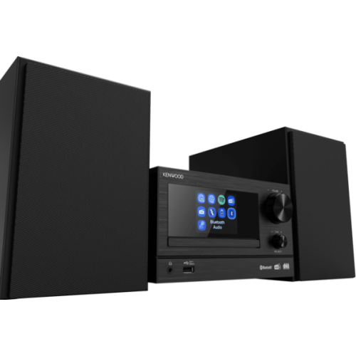 Kenwood Ηχοσύστημα 2.0 M-7000S -B 60W με CD / Digital Media Player, WiFi και Bluetooth Μαύρο