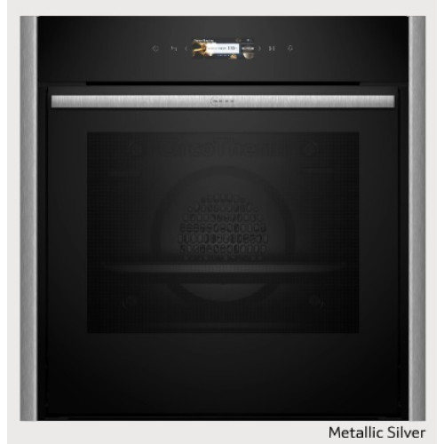  NEFF NOV60E6M2 (B59CR3AY0+Z9060MY0) Slide & Hide εντοιχιζόμενος  φούρνος 60cm της, με ανταλλάξιμα διακοσμητικά στοιχεία (YourNEFF) Metallic Silver