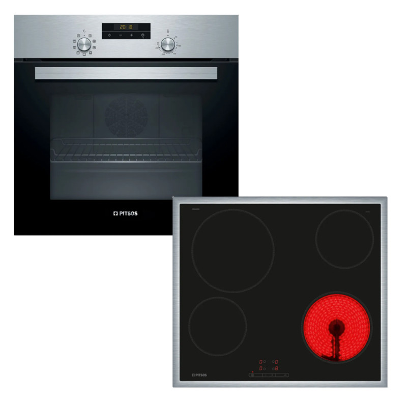  Pitsos PA10FF03  Σετ Φούρνος PH10M40X2+Εστία CRE645S06