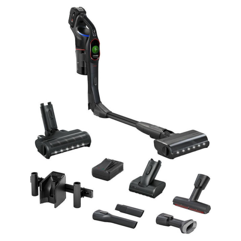 Bosch BCS1051POW Unlimited 10 ProPower Επαναφορτιζόμενη Σκούπα 2 σε 1 Stick & Χειρός 18V Μαύρη