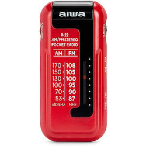 Aiwa R-22RD Φορητό Ραδιόφωνο Μπαταρίας Κόκκινο