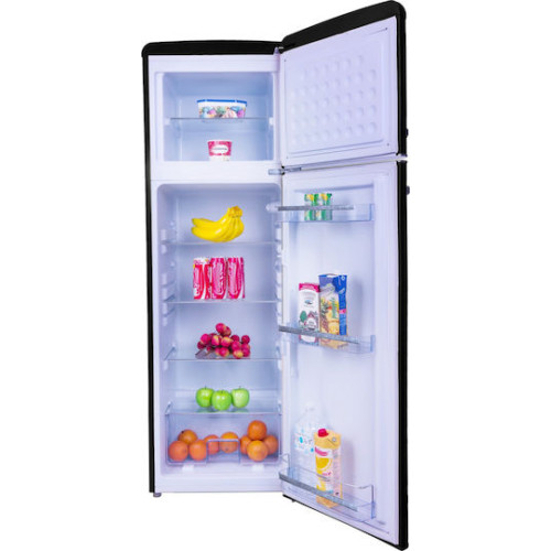 Morris MRS-31243BB Retro Ψυγείο Δίπορτο 246lt Υ166.5xΠ55xΒ61.5εκ. Μαύρο 