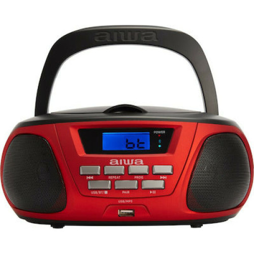 Aiwa Φορητό Ηχοσύστημα BBTU-300 με Bluetooth / CD / MP3 / USB / Ραδιόφωνο σε Μπλε Χρώμα (BBTU-300RD)
